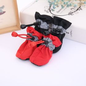 4pcs Dog Shoes; Large Pet Waterproof Chihuahua Anti-slip Boots Puppy Cat Socks Botas S/M/L/XL (Color: Beige, size: l)