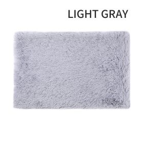 Dog Bed And Extra Matching Cover Sheet Dog Crate Pad Ultra Soft Dog Bed Mat Washable Pet Kennel Bed With Non-Slip Bottom Fluffy Plush Sleeping Mat For (Color: Light Gray, size: s)
