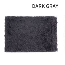 Dog Bed And Extra Matching Cover Sheet Dog Crate Pad Ultra Soft Dog Bed Mat Washable Pet Kennel Bed With Non-Slip Bottom Fluffy Plush Sleeping Mat For (Color: Dark Gray, size: s)