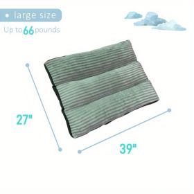 Up to 33 lbs Dog Mat Sleeping Dog Mattress Floor Mat Removable And Washable Dog Kennel Large Dog Kennel Pet Pad Dog Mat Soft Comfortable Bed (Color: green, size: 39''*27''*3' Up to 66 lbs)